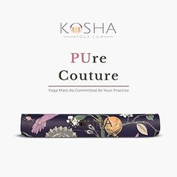 Premium Designer Yoga Mat For Men & Women - 4.5mm thick PUre Couture mats by Kosha Yoga Co. (Sanctuary By Night)-image-37