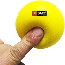 BESAFE Forever Physiotherapy Hand Exercise Soft Stress Ball for Stress Relief, Finger Wrist Hand Strengthener Arthritis Grip Squishy Toys Balls, Squeeze Ball, Yellow, Pack of 1, SBY104-14