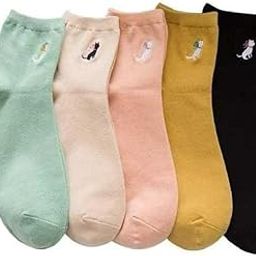 DCREATIONS Women’s Cotton Ankle Length Low Cut Socks Multicolor Free Size -5 Pairs-image-97