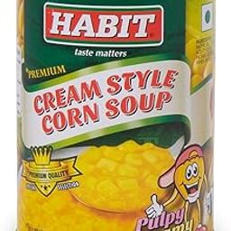 HABIT Cream Style CornSoup 400g x Pack of 1 | Partially pureed Corn Kernels and whole and chunks of corn kernel in a Creamy Base | Sweet corn soup| Perfect for Soups, Baked Vegetables & Macaroni-image-35