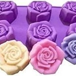 Aramex 6 Cavity Rose Shape Soap Making Silicone Mould-picture-28