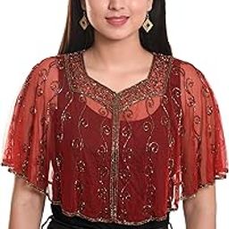 Women's Net Poncho Head Embroidered New Cut Off Neck Style Capes Poncho-picture-4