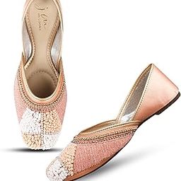 Stylish Embroidered Jutti For Women/Girls | Embellished Stone Work Jutti | Wedding Bellies | Women Ethnic Shoe Traditional Mojari | Kolhapuri/Jaipuri/Punjabi Jutties |-image-10