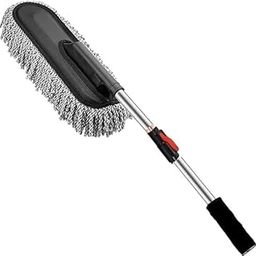 Ipiqes Super Soft Microfiber Car Duster with Handle Car Cleaning Brush for Wet & Dry Car Washing Kit, Car Dust Cleaner Brush Car Accessories Exterior and Interior Car Cleaning Kit-4