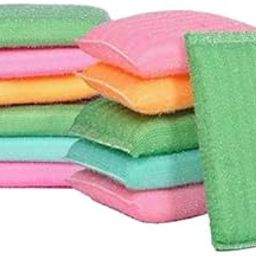 HZ HUZOYA® 12Pcs Multi-Purpose Plastic Sponge Juna Foam for Kitchen Utensil Scrubber Pad,Bartan ka Juna,Scratch Proof Juna for Dish Wash,Bathroom and Toilet Cleaning,Car & Bike-14