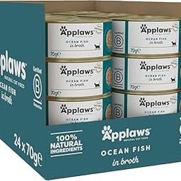 Applaws Natural Premium Wet Cat Food for Adult Cats, Ocean Fish in Broth Pack of 24 x 70g Cans-16