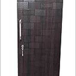 CASPIAN Furniture Brick Textured Engineered Wood Single Door Cupboard with 3 Shelves, 4 compartments, Hanging Space for Clothes and Outside Drawer| Home Storage Cupboard-19