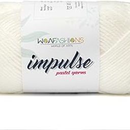WOAFashions Impulse Hand Knitting & Crochet Yarn (White) (100gms)-image-61