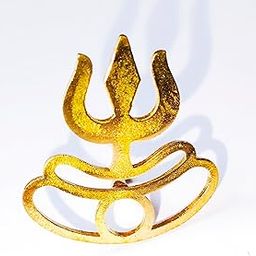 Hindu Pooja Trishul Tilak Stamp, Brass, Gold-Toned, Religious Forehead Accessory-image-28