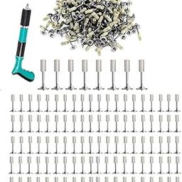 Bhavyam 100 pcs Nail Gun Manual Steel Nails | 7.3mm Round Nails Ceiling Wall Fastener Working Tool | Mini Manual Nail Gun | Nail Gun Accessories | Ceiling Cable Fixed Slotting (Only 100 Nails)-33