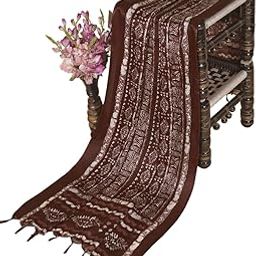 Cotton Silk Printed Dupatta with Tassel Border – Block & Bagru Print – Soft, Lightweight-image-14