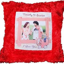 Mojolo Personalized Square Pillow Cushion Cover with Filler-image-121