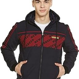 Men's Polyester Standard Length Slim Fit Solid Puffer Jackets-picture-18