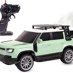 TEC TAVAKKAL Remote Controlled Super Racing Car, Super Racing Sports High Speed Toy Vehicle, Motor RC Chargeable Cars for Kids (Defender with Fog Green)-image-54