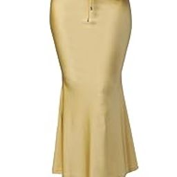 Solid Coloured Silky Soft Stretchable Nylon Elastane/Shimmer Fabric Saree Shaper/Shapewear/Saree Silhouette for Women-image-37