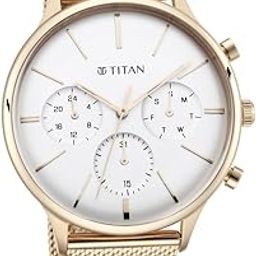 Light Leathers Quartz Multifunction Silver Dial Beige Stainless Steel Strap Watch for Men - NT90134WM01-16