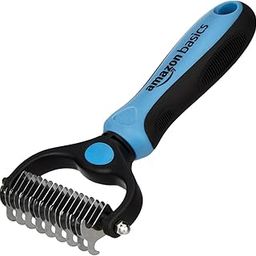 AmazonBasics Deshedding Tool with Rake for Pet Dog Grooming | Dematting Tool | Removes Loose Hair, Mats, Tangles, and Dirt | Suitable for All Dog Breeds | Large Blade-image-76