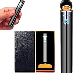 Drumstone 𝟏𝟓 𝐘𝐄𝐀𝐑𝐒 𝐖𝐀𝐑𝐑𝐀𝐍𝐓𝐘 New Universal Cigarette Lighter for Cigarette with Smart Touch Sensor Mini Electric USB Rechargeable Stylish Lighter Pencil Shape-14