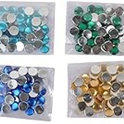 AM Round Multicolor Kundan Stones Pastable for Jewellery Decoration & Crafts !! Pack of 400 Stones 8mm - 8 Colors-image-1