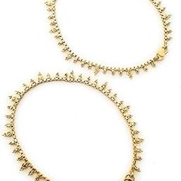 Gold Plated Brass Thin Size Anklet Payal Kolusu Ghungroo for Women and Girls - 10 Inches-image-86