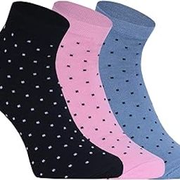 Socks for Women and Girls | Stylish Polka Design with Extra Softness Ankle Length Socks | Extra Softness & Breathable |Ideal for Daily office Wear | Free Size | Pack of 3 Pairs-image-74