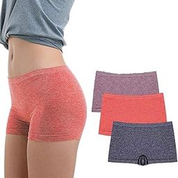 Fashiol Women's Melange Boyshorts Full Coverage Undershorts Brief Panties Panty Underwear - Pack of 3-image-45
