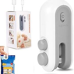 Portable Sealing Machine 2 in 1 USB Rechargeable Magnetic Bag Sealer Heat Seal &Cutter, Handheld Sealer for Food, Snacks, Chips, Fresh Storage, Plastic Bags Sealing Machine Home Appliances-image-66
