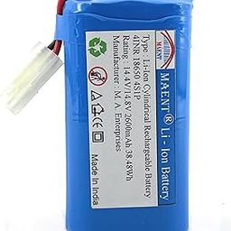 MAENT® 14.6V 16.8V 14.4V Li-ion Battery Compatible with Robotic Vacuum Cleaner Mijia Mi Sweeping Mopping G1 Milagrow Red Hawk andother Similar Connector (2600 mah)-14