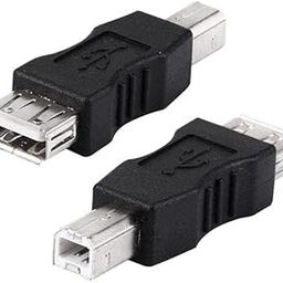 [ 2 Pieces USB 2.0 Type A Female to USB B Male Plug (Printer Scanner) Adapter Connector (Can't Work to Convert Printer as WiFi Enabled or Bluetooth Enabled)-28