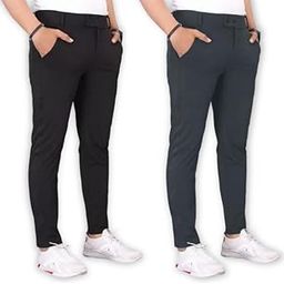 Men's Stylish Slim Fit Lycra Blend Trousers - Pack of 2 (Combo) Formal Pants for Men | Stretchable Regular Office Formal Wear | Comfortable Solid Casual, Business, and Work Trousers for Men-picture-15