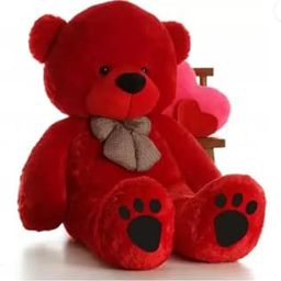 Toys Guru Very Soft Lovable/Fluffy/SpongyHuggable Cute Teddy Bear with Neck Bow for Girlfriend/Birthday Gift/Boy/Girl/Valentine/Anniversary (2 Feet, Red)-image-1