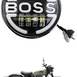 MATIES Waterproof 7Inch Boss Style LED Head Light (1Pcs) for Thar/Wrangler Jeep/Royal-Enfield(Classic-500/Bullet-350/Continental-GT-650/Enfield-Himalayan/Interceptor-650/Meteor-350/Classic-350).-image-48