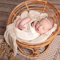 CRAFTCANE Bamboo Cane Chair for Baby Photography Photoshoot,Newborn Baby Photo Prop,Newborn Photography, Brown-image-19