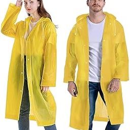 EVA Waterproof Rain Coat Hooded Outdoor Water Resistant Suit Portable Men and Women (Pack of 1) (Universal, Yellow)-picture-13