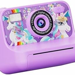 Instant Print Camera for Kids Digital Camera for Kids with Print Paper Photo Printer Camera for Kid 50M Pixel 2.4" Screen MP3 Player Video Recording 32GB Card Supported (Unicorn Purple N)-image-67