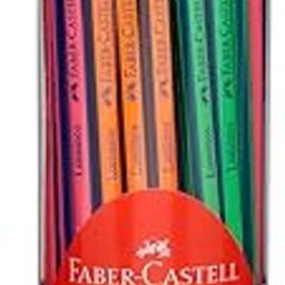Faber-Castell 50 Luminos Pencils Jar – Ergonomic Triangular Grip, Fluorescent Colours, Includes Sharpener & Eraser | Ideal for Writing, Drawing & School Use-image-21