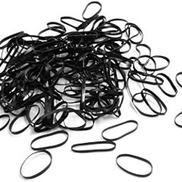 SBWC Black Rubber Band Pack Of 30 Soft & Smooth Basic Everyday Wear Thin Elastics Stretchy Hair Tie Ponytail holder Med, for Women/Girls (pack of 30)-picture-4