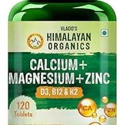 Himalayan Organics Calcium Magnesium Zinc Vitamin D3 & B12-120 Vegetarian Tablets-6