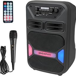 Soundpapa 50W Loud Wireless Bluetooth Speaker with FM | Powerful Multimedia Speaker with RGB Lighting | Wireless, Portable & Includes Mic and Remote | Deep Bass (3H Playtime) (PartyBox Mini Pro)-image-40