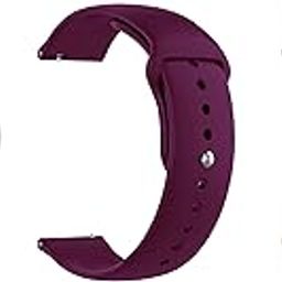 ACM Pack of 3 Watch Strap Silicone Belt 20mm compatible with Garmin Venu 2 Plus Smartwatch Sports Band (Black/Burgundy Purple/Red)-31