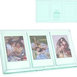 HIYQIN Collage Picture Frame with Three 2x3 Inch Openings - 3 IN 1 Mini Photo Frame Compatible with 2x3 Fujifilm/Polaroid Instax Film - Mint Green-10