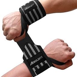 Boldfit Nylon Wrist Supporter for Gym Wrist Band for Men Gym&Women with Thumb Loop Straps-Wrist Wrap Gym Accessories for Men Hand Grip&Wrist Support Sports Straps for Gym,Weightlifting-Grey,One Size-51