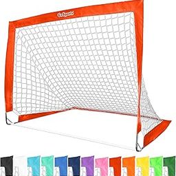 GoSports Team Tone 4 ft x 3 ft Portable Soccer Goal for Kids - Pop Up Net for Backyard - Red-image-72