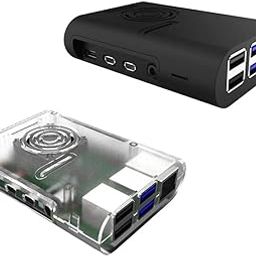 UJEAVETTE Case with Cooling Fan Heatsinks Installable for Raspberry Pi 4B Black-image-14