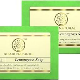 Khadi Natural Lemongrass Soap, 125g|Herbal Bathing Soap for Healthy Skin | Natural Soap with Essential Oils | Soap for relieving stress | Suitable for All Skin Types|Pack of 2-46