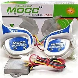 VermsBikers Waterproof Customized 12V/24V Magic 18 Sound Powerful Mocc Horn For Motorcycle/Car Pack Of 1-23