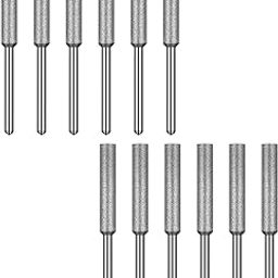 12 Pieces Diamond Chainsaw Sharpener Repair Tool Electric Chainsaw Sharpener Silver 4.8mm | 12X Diamond Chainsaw Sharpener Bits-15