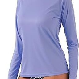 Women's UPF 50+ Sun Protection Long Sleeve Shirts Rash Guard Shirts Quick Dry Lightweight Hiking Shirts Persian Violet Size L, Persian Violet, Large-image-82