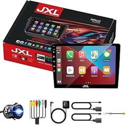 JXL 9 Inch HD 1280P Car Android Stereo 4GB RAM/64GB ROM with MTK (TS9) Processor Wireless Android Auto and Wireless Apple Car Play Gorilla Glass IPS Display with AHD Camera-20