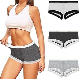Women's Long Leg Full Coverage Cotton Boyshort Underwear Bloomer Briefs Hipster Under Skirt Under Dress Boy Leg Panties Combo Pack Multicolor-image-97